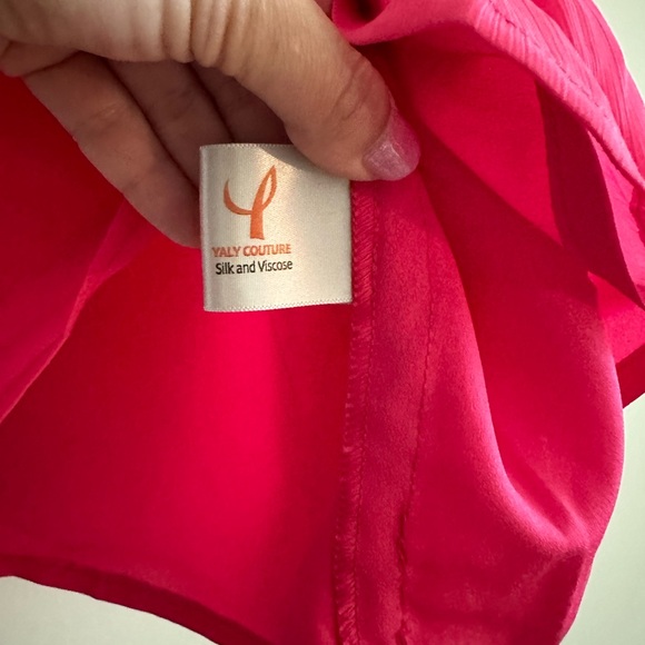 Pink custom made in Vietnam chiffon and silk blouse - Picture 4 of 6